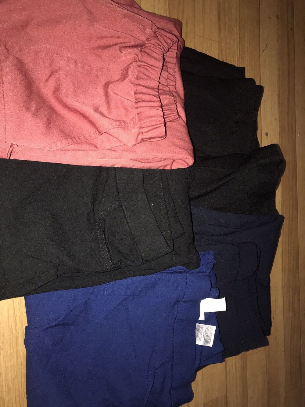Women Pull On Straight Leg Pants Lot of 6 Pairs - Size 10p Mixed Brands